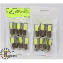 LOT OF 12 NEW RV/AUTO LED BULBS - COOL WHITE