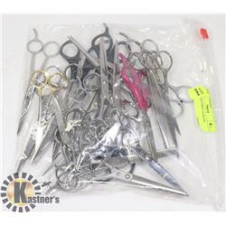 BAG OF GROOMING SCISSORS