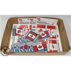 BOX OF NEW CANADA DECALS/STICKERS