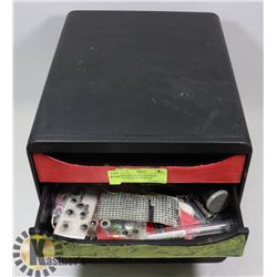 CRAFT BOX WITH 4 DRAWERS 13"X11"X10.5" WITH BEADS