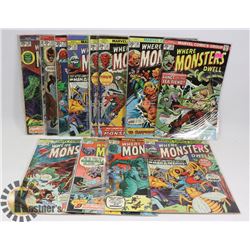 LOT OF THIRTEEN 25 CENT WHERE MONSTERS DWELL