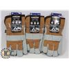 3 PAIRS OF WINTER LEATHER WORK GLOVES