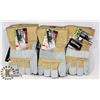 3 PAIRS OF WINTER WORK GLOVES