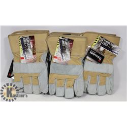 3 PAIRS OF WINTER WORK GLOVES