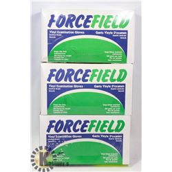 3X CASES OF VINYL EXAMINATION GLOVES - SIZE L