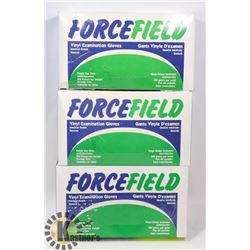 3X CASES OF VINYL EXAMINATION GLOVES - SIZE L