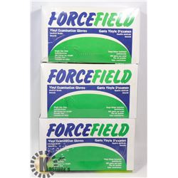3X CASES OF VINYL EXAMINATION GLOVES - SIZE L