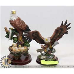 LOT OF 2 NEW EAGLE STATUES