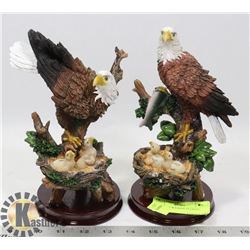 LOT OF 2 NEW EAGLE STATUES