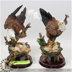 LOT OF 2 NEW EAGLE STATUES