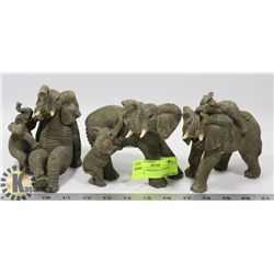 LOT OF 3 ASSORTED ELEPHANT STATUES