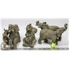 LOT OF 3 ASSORTED ELEPHANT STATUES