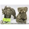 Image 1 : LOT OF 2 ASSORTED ELEPHANT STATUES