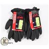 Image 1 : 2X PAIR OF WINTER WORK GLOVES - SIZE M