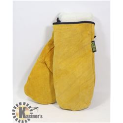 SINGLE PAIR OF WINTER LEATHER WORK MITS