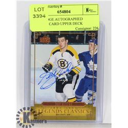 KEN HODGE AUTOGRAPHED HOCKEY CARD UPPER DECK