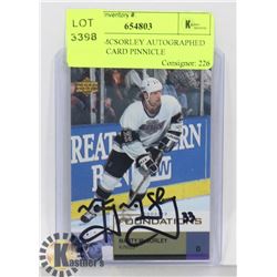 MARTY MCSORLEY AUTOGRAPHED HOCKEY CARD PINNICLE