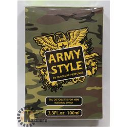 ARMY STYLE 3.3 FL. OZ. CAMO EAU DE TOILETTE FRANCE