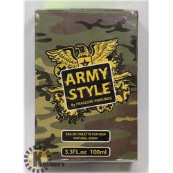 ARMY STYLE 3.3 FL. OZ. CAMO EAU DE TOILETTE FRANCE