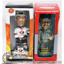A PAIR OF 2 BOBBLEHEADS - HOCKEY & BASEBALL