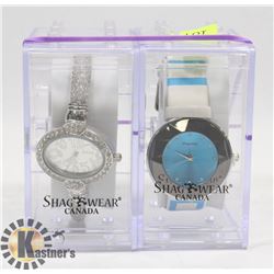 LOT OF 2 NEW SHAGWEAR WATCHES