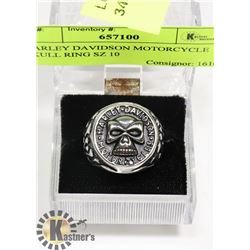 HARLEY DAVIDSON MOTORCYCLE SKULL RING SZ 10