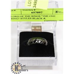 LORD OF THE RINGS "THE ONE RING" STYLES BLACK &