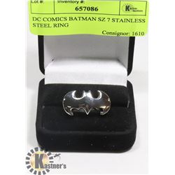 DC COMICS BATMAN SZ 7 STAINLESS STEEL RING