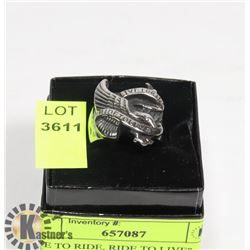 "LIVE TO RIDE, RIDE TO LIVE" HARLEY DAVIDSON SZ 9