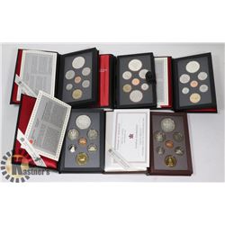 LOT OF 5 ROTAL CANADIAN MINT SILVER DOUBLE DOLLAR