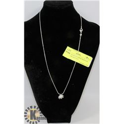 LADIES 3D SUN FLOWER PENDANT AND NECKLACE SET