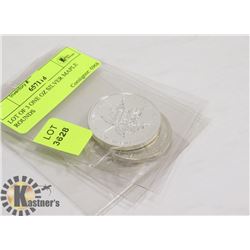 LOT OF 3 ONE OZ SILVER MAPLE ROUNDS