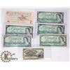 Image 1 : 1900-1986 LOT OF 7 CANADA 25 CENTS, $1 & $2  BANK