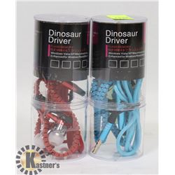 2 NEW DINOSAUR DRIVER HEADPHONES