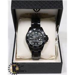 NEW MENS TERISE QUARTZ WATCH STAINLESS STEEL BACK