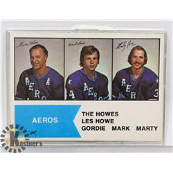 THE HOWES WHA 74-75 OPEECHEE CARD, GORDIE, MARK