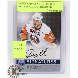 DOUG WEIGHT AUTOGRAPHED HOCKEY CARD UPPER DECK