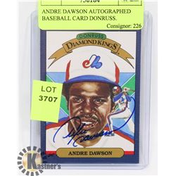 ANDRE DAWSON AUTOGRAPHED BASEBALL CARD DONRUSS.