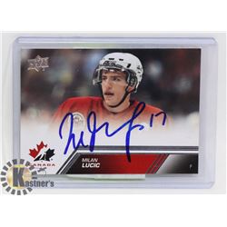 MILAN LUCIC SIGNED TEAM CANADA CARD,