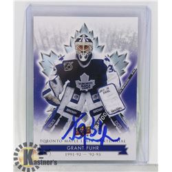 SIGNED GRANT FUHR TORONTO MAPLE LEAFS CENTENNIAL