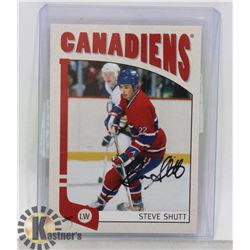 STEVE SHUTT MONTREAL CANADA ITG FRANCHISE CARD.