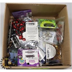 BOX FULL OF ASSORTED NEW BEADS