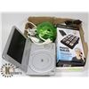 Image 1 : LOT OF ELECTRONICS INCL PORTABLE DVD PLAYER, PHOTO