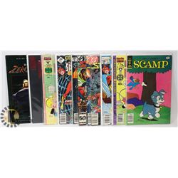 LOT OF 11 COMIC BOOKS.