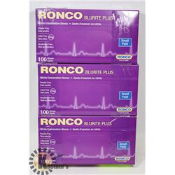 3 BOXES OF RONCO BLURITE PLUS NITRILE EXAMINATION