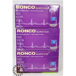 3 BOXES OF RONCO BLURITE PLUS NITRILE EXAMINATION