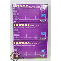 3 BOXES OF RONCO BLURITE PLUS NITRILE EXAMINATION