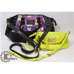 DISNEY VILLAIN PURSE AND MARC JACOBS PURSE.