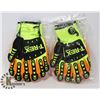 Image 1 : TWO PAIRS OF HIGH VISIBILITY " T-REX" GLOVES SZ XL MADE