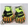 Image 1 : TWO PAIRS OF HIGH VISIBILITY " T-REX" GLOVES SZ XL MADE